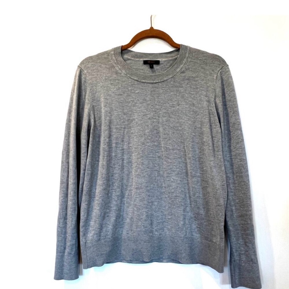 Quince Cotton Cashmere Crewneck Sweater Heather Grey - Large